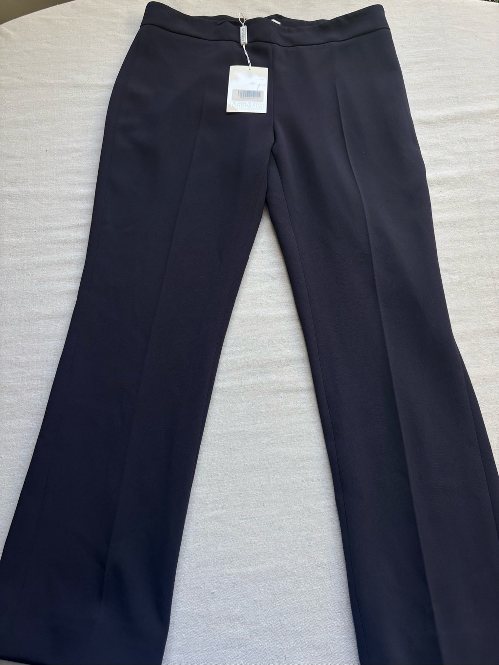 NWT Max Mara Guglia Navy Tailored Trousers Size 10 Made in Italy - Picture 2 of 13